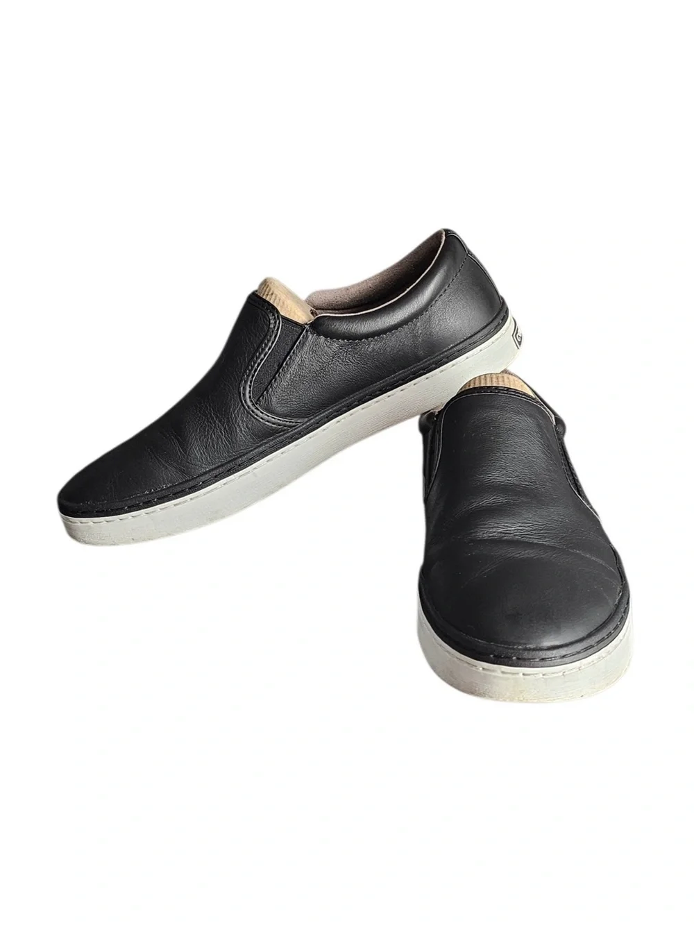 Cole Haan Black Falmouth Grand OS Leather Slip-On Loafer with White Sole Sz 9
